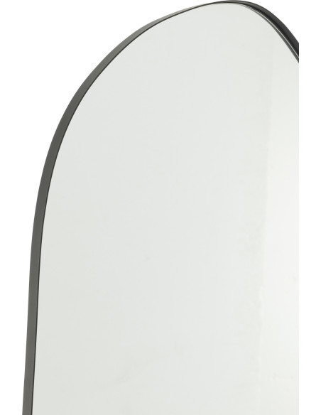 Grand Miroir mural organique Irrégulier 59x108 en Métal Noir Extrema - 2