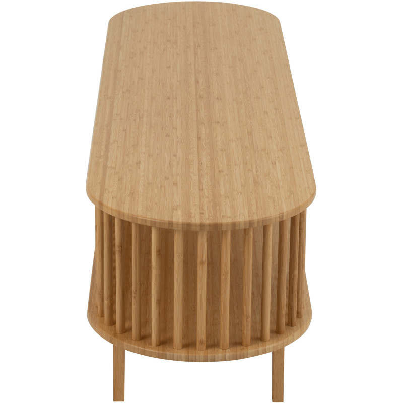 Meuble télé moderne 1 étagère en Bois de bambou Naturel Live - 4