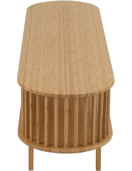 Meuble télé moderne 1 étagère en Bois de bambou Naturel Live - 4