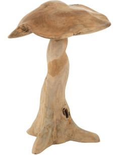 Grand Champignon déco Hauteur 75 cm en Bois de teck Naturel Riyo - 1