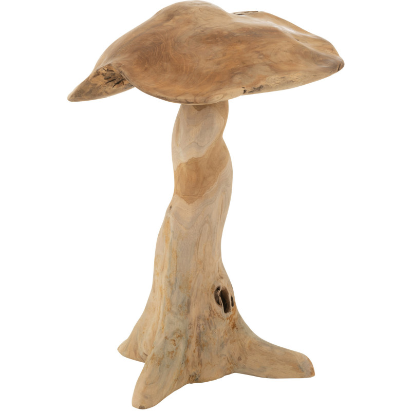 Grand Champignon déco Hauteur 75 cm en Bois de teck Naturel Riyo - 1