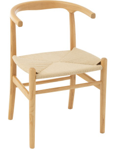 Chaise moderne haut de gamme en Bois de hêtre Corde Naturel Toon - 1