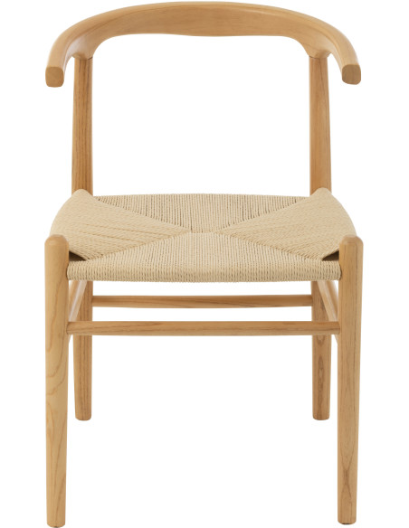 Chaise moderne haut de gamme en Bois de hêtre Corde Naturel Toon - 3
