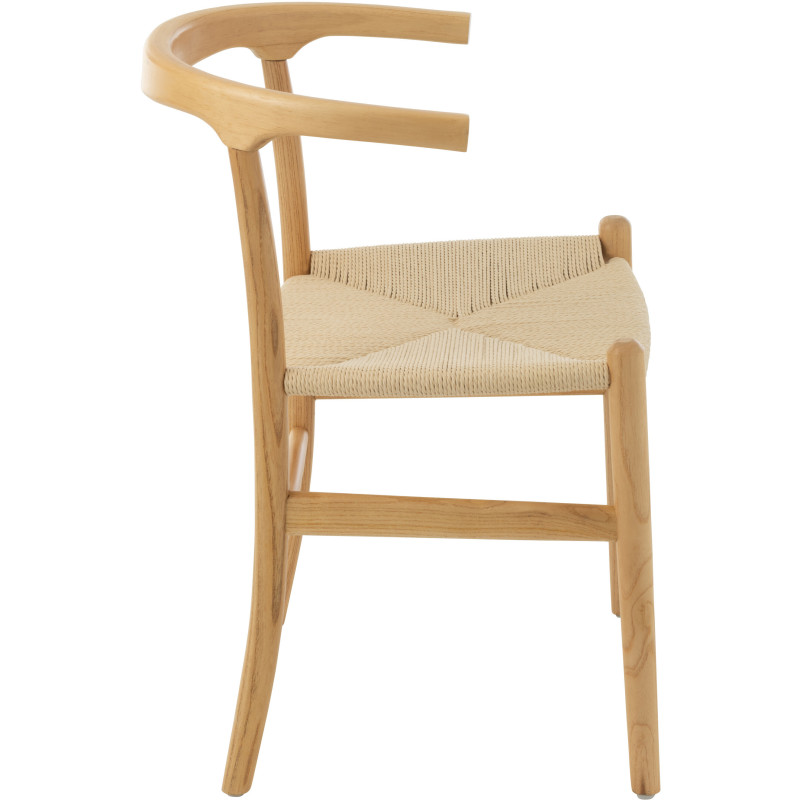 Chaise moderne haut de gamme en Bois de hêtre Corde Naturel Toon - 4