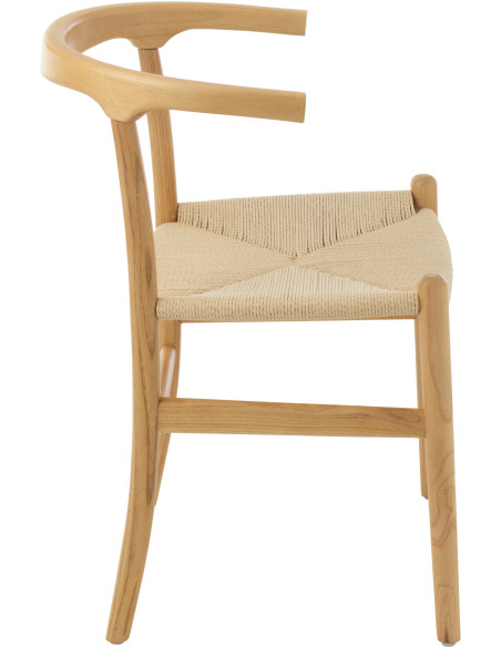 Chaise moderne haut de gamme en Bois de hêtre Corde Naturel Toon - 4