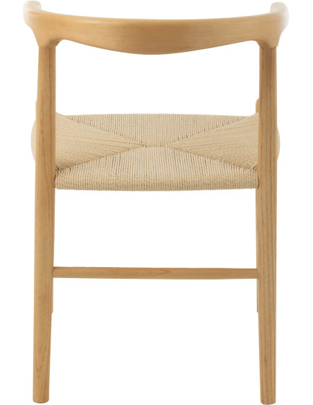 Chaise moderne haut de gamme en Bois de hêtre Corde Naturel Toon - 5