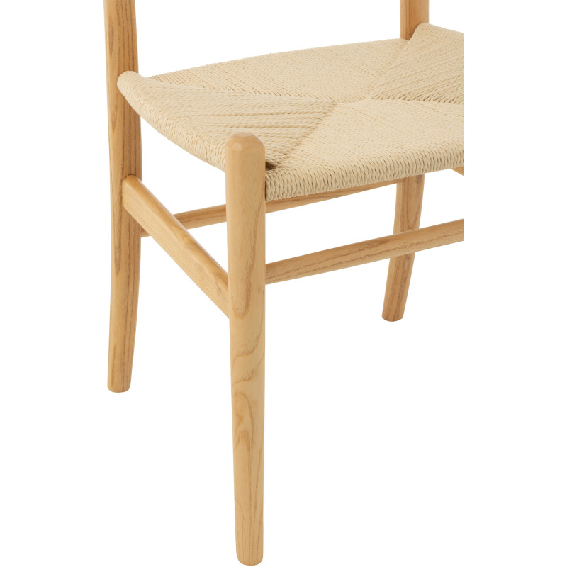 Chaise moderne haut de gamme en Bois de hêtre Corde Naturel Toon - 6