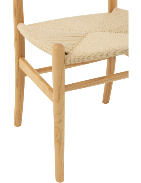 Chaise moderne haut de gamme en Bois de hêtre Corde Naturel Toon - 6