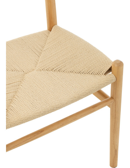 Chaise moderne haut de gamme en Bois de hêtre Corde Naturel Toon - 7