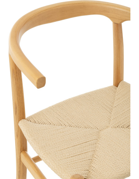 Chaise moderne haut de gamme en Bois de hêtre Corde Naturel Toon - 8