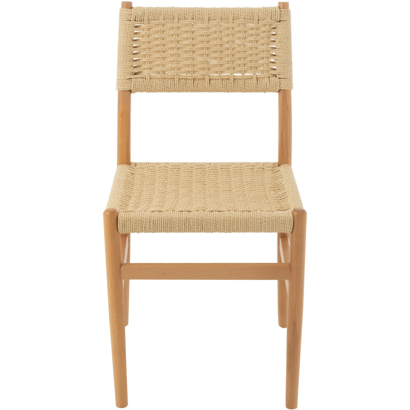 Chaise moderne haut de gamme en Bois de hêtre Corde Naturel Lap - 3