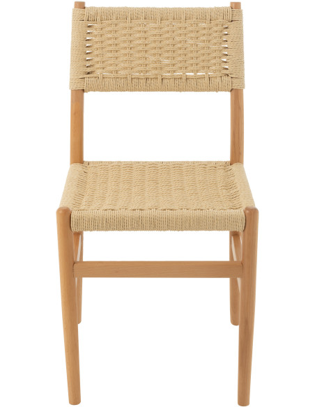 Chaise moderne haut de gamme en Bois de hêtre Corde Naturel Lap - 3