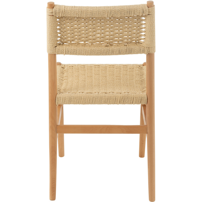 Chaise moderne haut de gamme en Bois de hêtre Corde Naturel Lap - 5