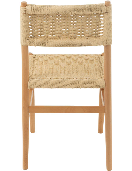 Chaise moderne haut de gamme en Bois de hêtre Corde Naturel Lap - 5
