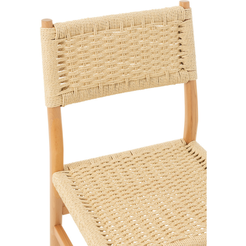 Chaise moderne haut de gamme en Bois de hêtre Corde Naturel Lap - 8
