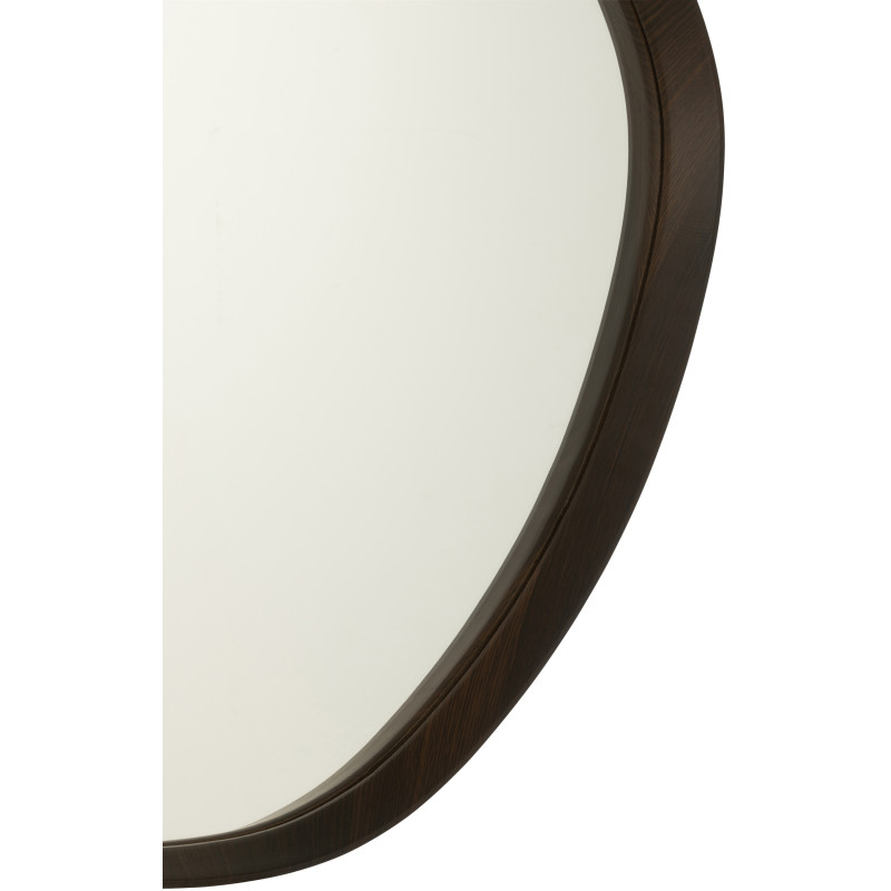 Miroir mural moderne Irrégulier 61x70 en Bois Marron foncé Abstract - 3