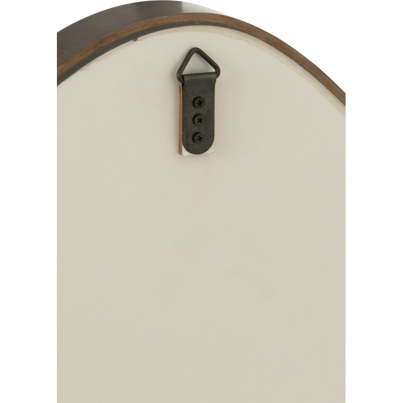 Miroir mural moderne Irrégulier 61x70 en Bois Marron foncé Abstract - 4