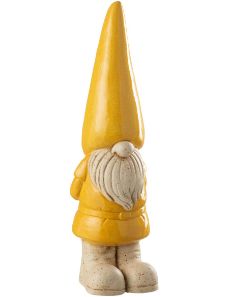 Statue de jardin Lutin Hauteur 61 cm en Résine Jaune Beige Mgo - 1