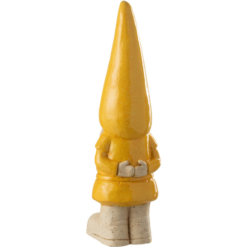 Statue de jardin Lutin Hauteur 61 cm en Résine Jaune Beige Mgo - 3