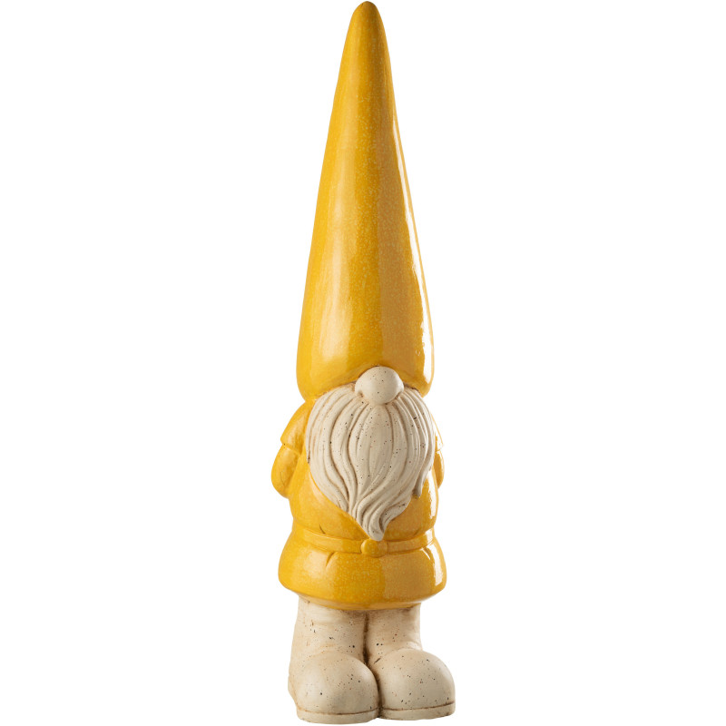 Grande Statue de jardin Lutin Hauteur 96 cm en Résine Jaune Beige Mgo - 1