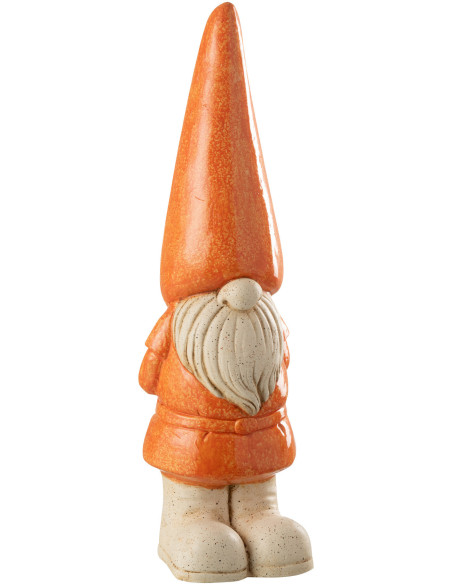 Statue de jardin Lutin Hauteur 61 cm en Résine Orange Beige Mgo - 1