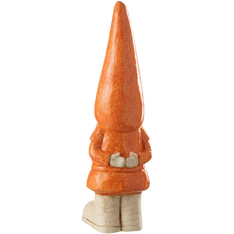 Statue de jardin Lutin Hauteur 61 cm en Résine Orange Beige Mgo - 2