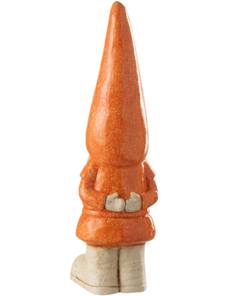 Statue de jardin Lutin Hauteur 61 cm en Résine Orange Beige Mgo - 2