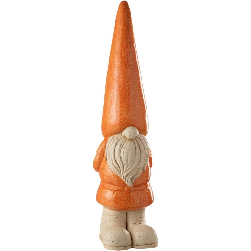 Grande Statue de jardin Lutin Hauteur 96 cm en Résine Orange Beige Mgo - 1
