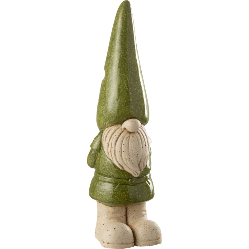 Statue de jardin Lutin Hauteur 61 cm en Résine Vert Beige Mgo - 1