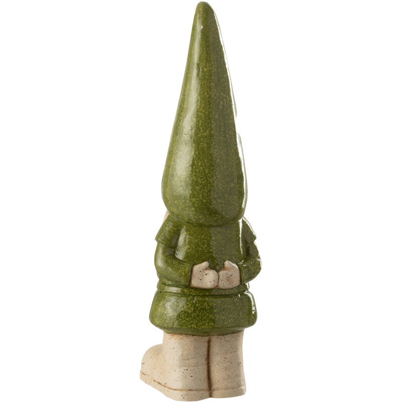Statue de jardin Lutin Hauteur 61 cm en Résine Vert Beige Mgo - 2