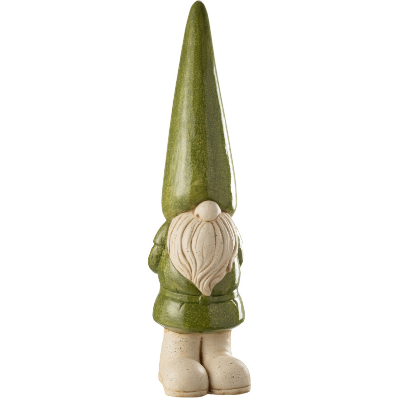 Grande Statue de jardin Lutin Hauteur 96 cm en Résine Vert Beige Mgo - 1