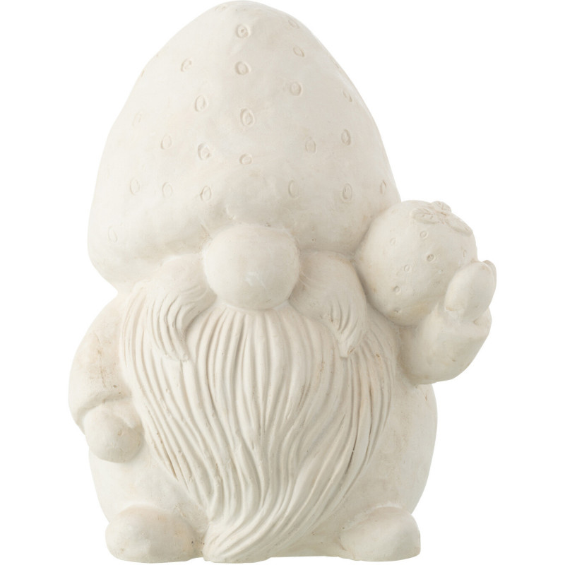 Statue de jardin Lutin Hauteur 34 cm en Résine Beige Vany - 1