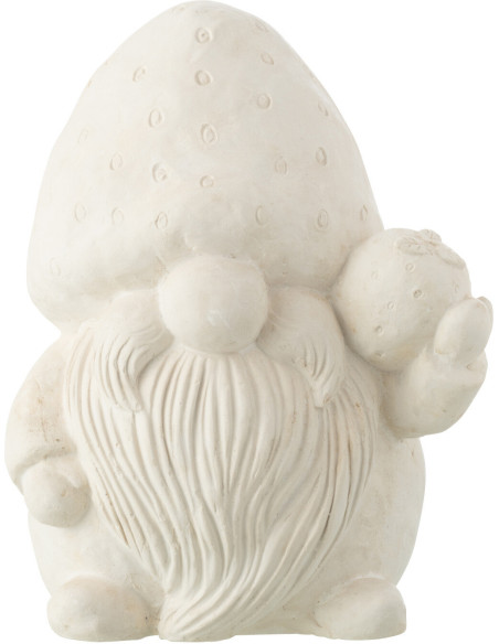 Statue de jardin Lutin Hauteur 34 cm en Résine Beige Vany J-Line - 1