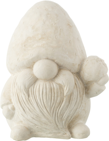 Grande Statue de jardin Lutin Hauteur 48 cm en Résine Beige Vany - 1