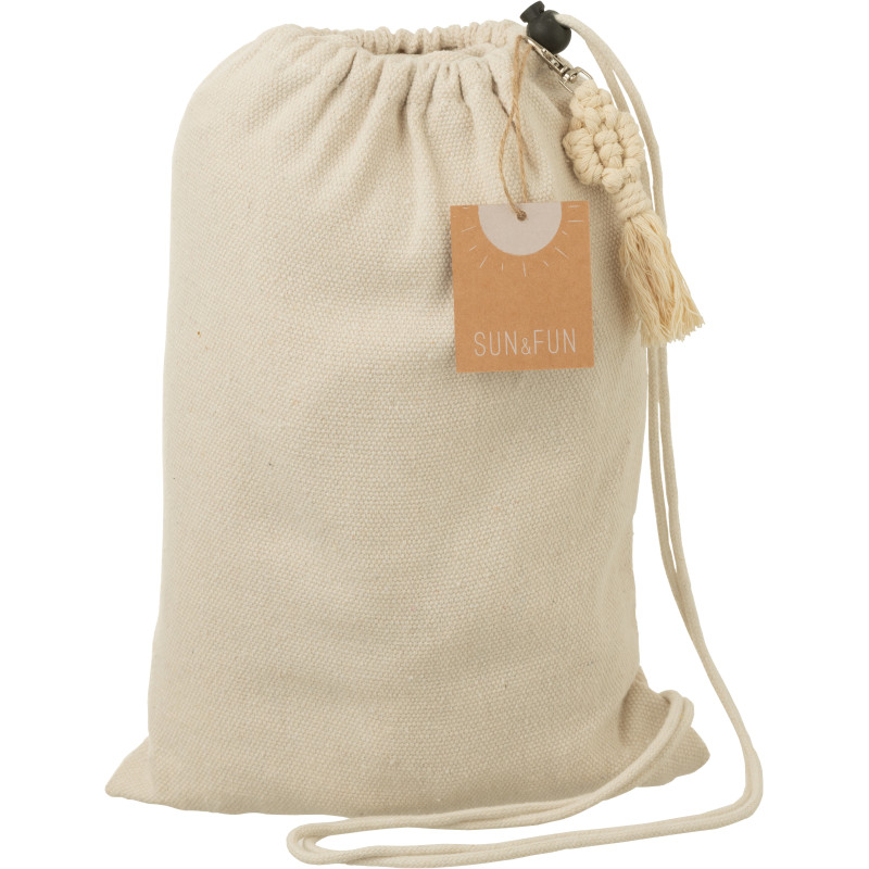 Hamac extérieur 1 place 200x100 en Coton Polyester Beige clair Zelo - 4