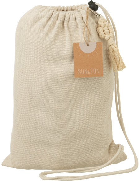 Hamac extérieur 1 place 200x100 en Coton Polyester Beige clair Zelo - 4