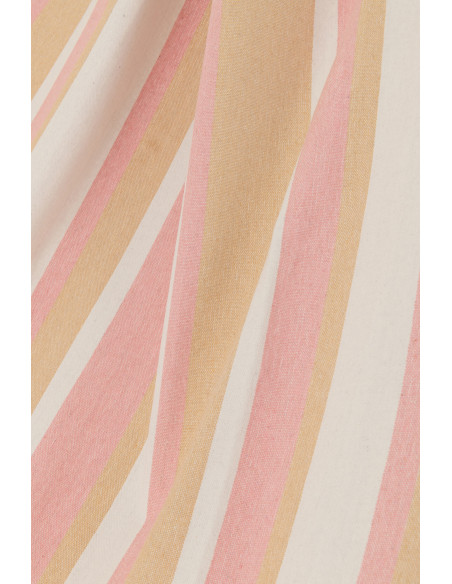 Hamac extérieur 1 place 200x100 en Coton Polyester Blanc Beige Rose Motif rayures Zelo - 2
