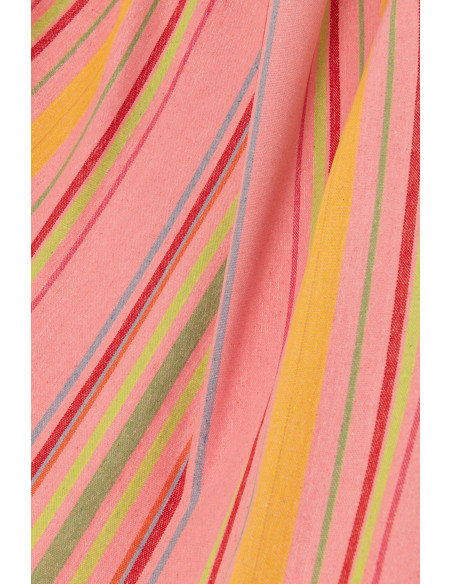 Hamac extérieur 1 place 200x100 en Coton Polyester Rose Orange Vert Motif rayures Zelo - 2