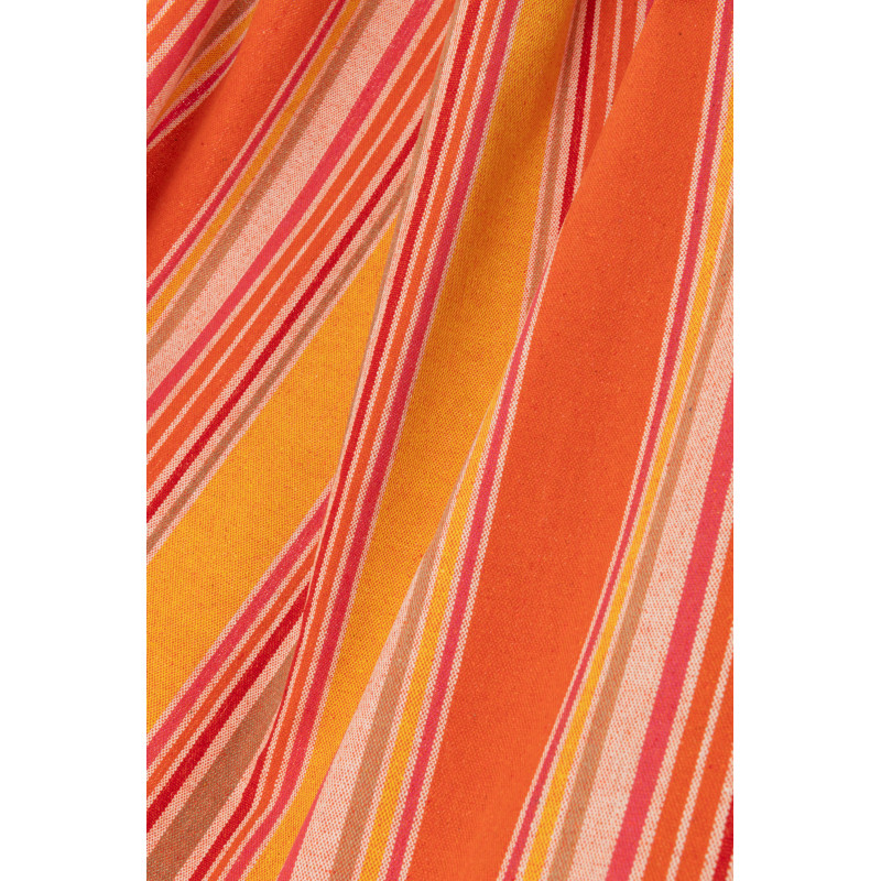 Hamac extérieur 1 place 200x100 en Coton Polyester Orange Jaune Beige Motif rayures Zelo - 2
