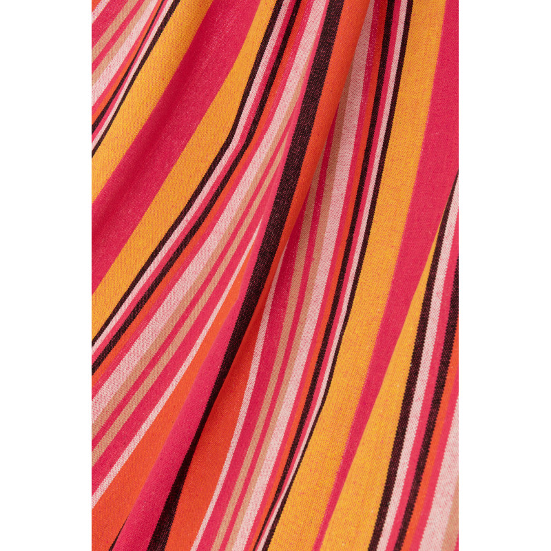 Hamac extérieur 1 place 200x100 en Coton Polyester Rose Orange Marron Motif rayures Zelo - 2