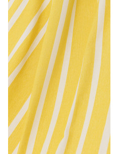 Hamac extérieur 1 place 200x100 en Coton Polyester Jaune Blanc Motif rayures Zelo - 2