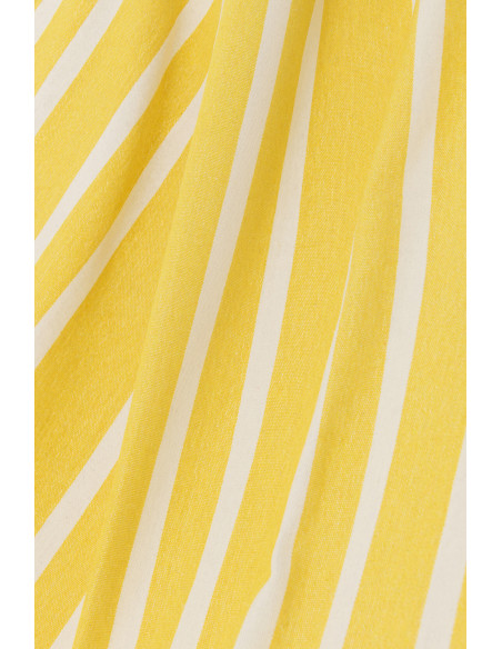 Hamac extérieur 1 place 200x100 en Coton Polyester Jaune Blanc Motif rayures Zelo - 2