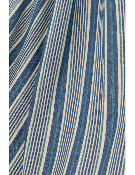Hamac extérieur 1 place 200x100 en Coton Polyester Bleu Blanc Motif rayures Zelo - 3