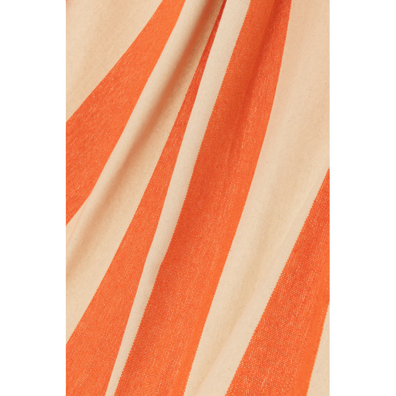 Hamac extérieur 1 place 200x100 en Coton Polyester Orange Blanc écru Motif grandes rayures Nelu - 2