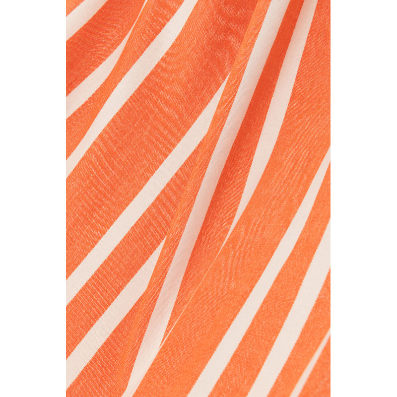 Hamac extérieur 1 place 200x100 en Coton Polyester Orange Blanc Motif rayures Zelo - 2
