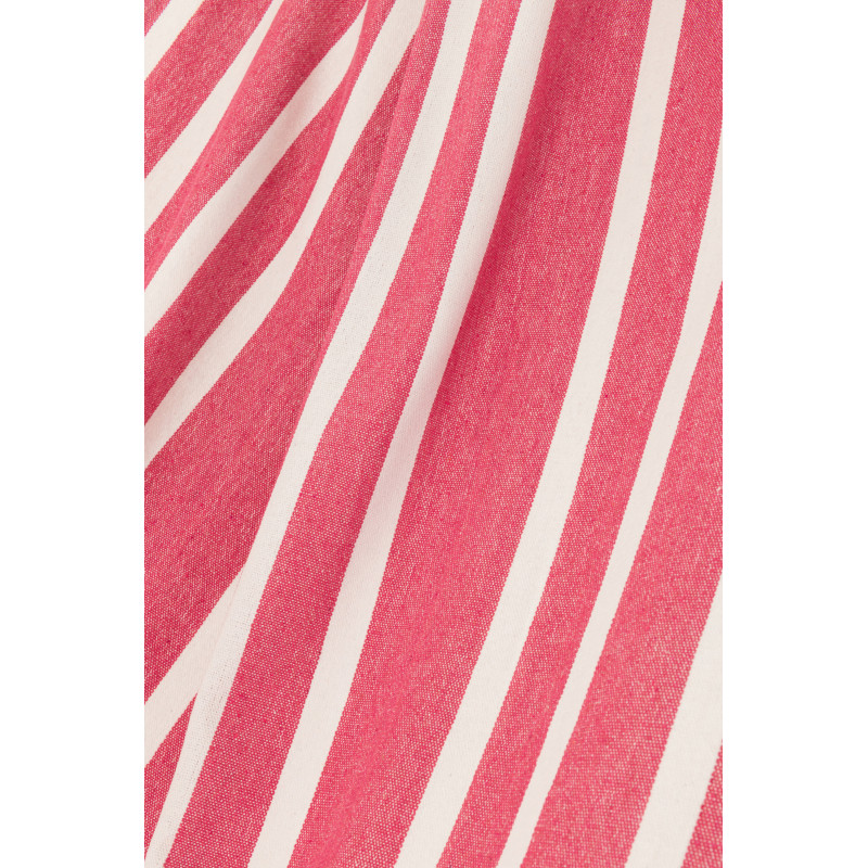 Hamac extérieur 1 place 200x100 en Coton Polyester Rose Blanc Motif rayures Zelo - 2