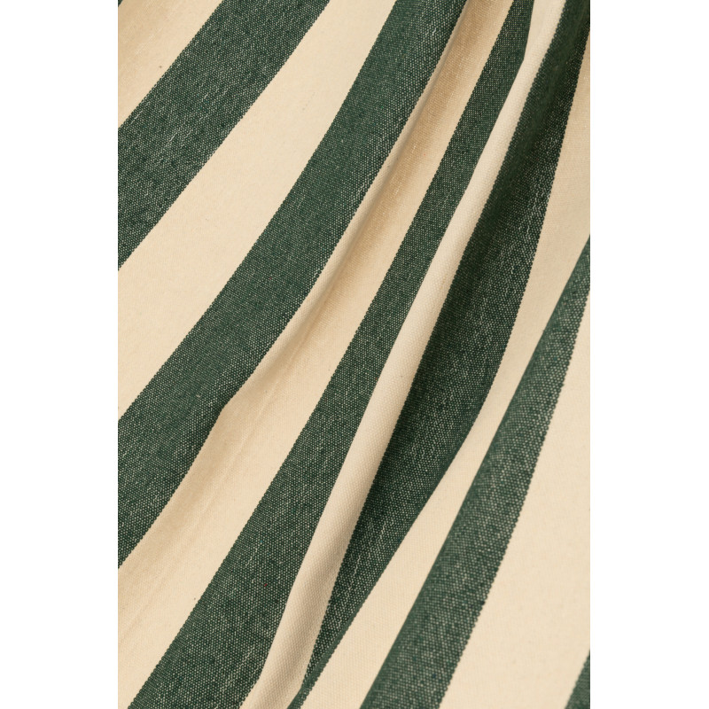 Hamac extérieur 1 place 200x100 en Coton Polyester Vert foncé Blanc écru Motif grandes rayures Nelu - 2