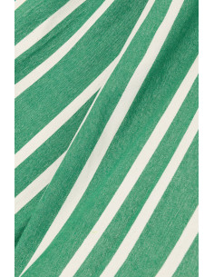 Hamac extérieur 1 place 200x100 en Coton Polyester Vert foncé Blanc Motif rayures Zelo - 2