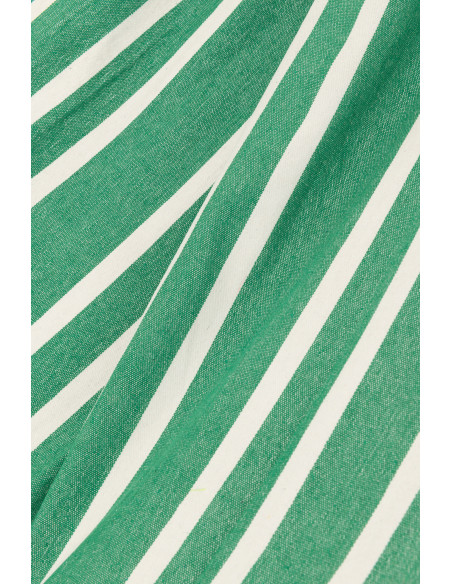 Hamac extérieur 1 place 200x100 en Coton Polyester Vert foncé Blanc Motif rayures Zelo - 2