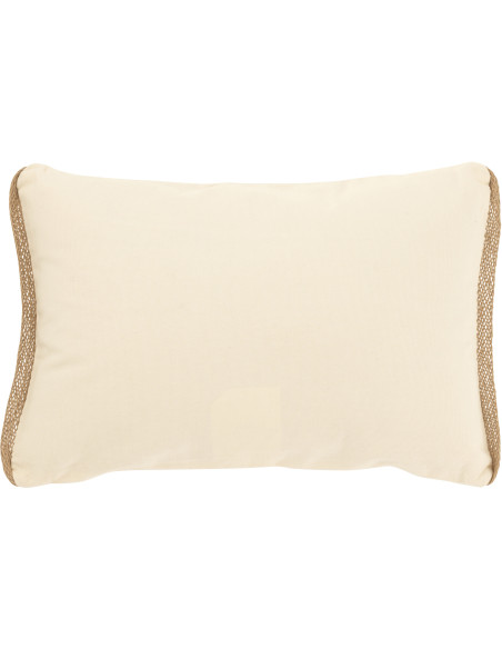 Coussin Palmiers Rectangulaire 45x30 en Coton Blanc crème Beige Puni - 2